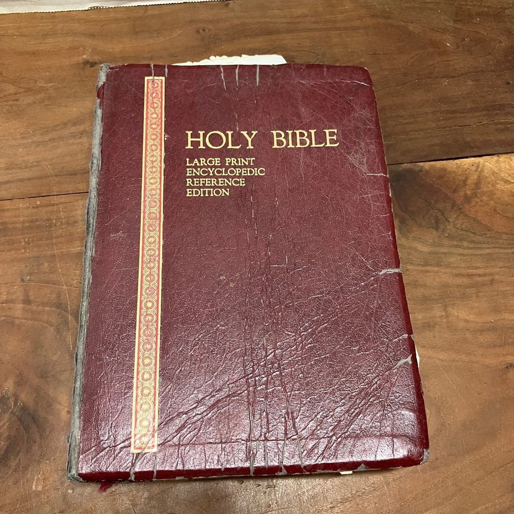 Holy Bible King James Version Large Print Encyclopedic Reference 1971